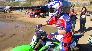 Chadwick of X-Factor's Emblem 3 geared up in Troy Lee Designs.